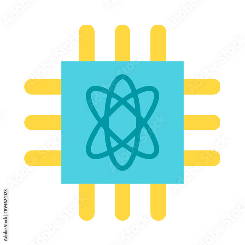 Quantum Computing Flat Icon