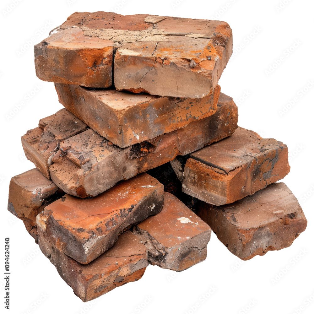 A pile of bricks stacked on top of each other A pile of bricks stacked on top of each other
