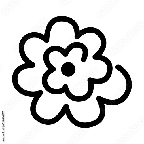 Bilde på lerret Flower icon vector illustration graphic design