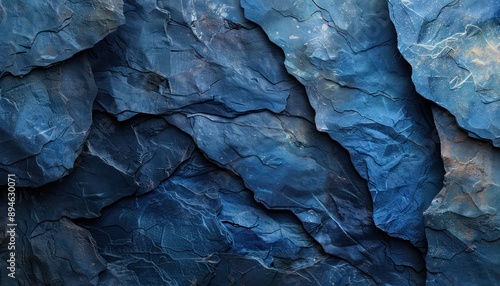 Wallpaper Mural Stunning Blue Sapphire Wall Texture, Closeup of Detailed Rock Formation with Intricate Structure, Natural Stone Background, Abstract Blue Pattern, Deep Blue Hues, Natural Beauty, Rough Texture Torontodigital.ca