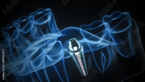 X Ray Dental Implant 3D Animation photo