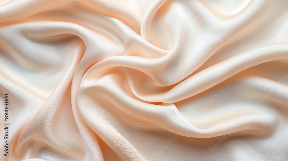 Luxurious peach satin fabric creating soft, elegant folds, perfect for backgrounds, textile designs, and fashion industry visuals. Luxurious peach satin fabric creating soft, elegant folds, perfect for backgrounds, textile designs, and fashion industry visuals.