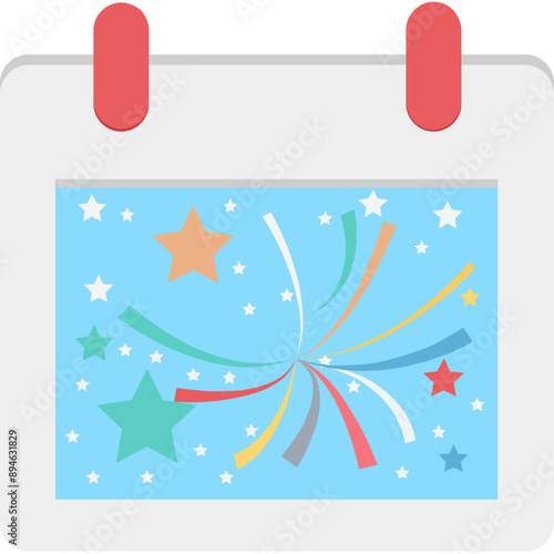 Calendar vector icon in flat style 