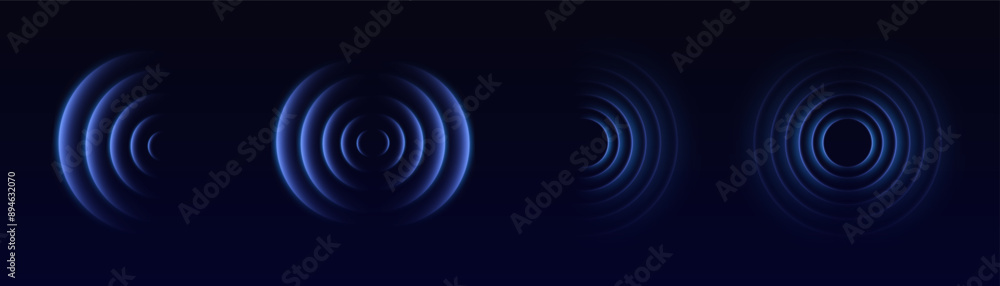 Wifi wave light effect. Radar sensor, beep technology, digital sign.Transparent neon circle symbol. wireless internet connection. Radar or sonar with wireless technology emitting a light effect Wifi wave light effect. Radar sensor, beep technology, digital sign.Transparent neon circle symbol. wireless internet connection. Radar or sonar with wireless technology emitting a light effect
