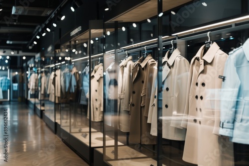 Trench Coats Displayed in a Fashion Store