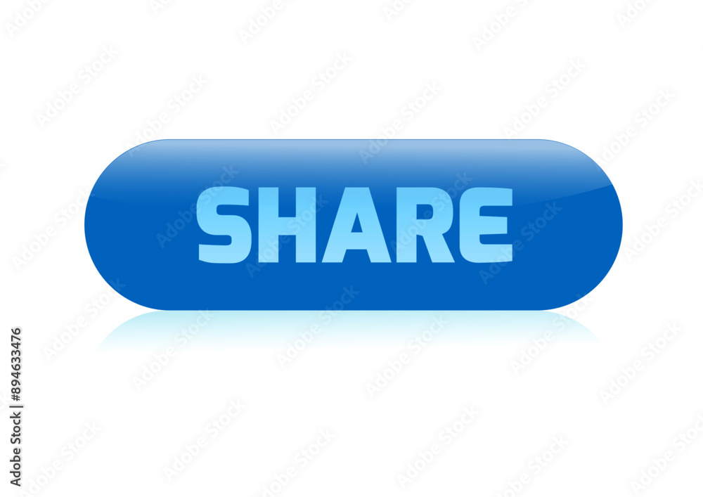 Web button in blue color with the inscription Share - Vector Web button in blue color with the inscription Share - Vector