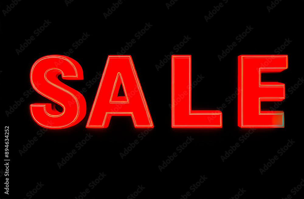 a sign with the words sale of in red letters on a black background. big sales in stores. black friday a sign with the words sale of in red letters on a black background. big sales in stores. black friday