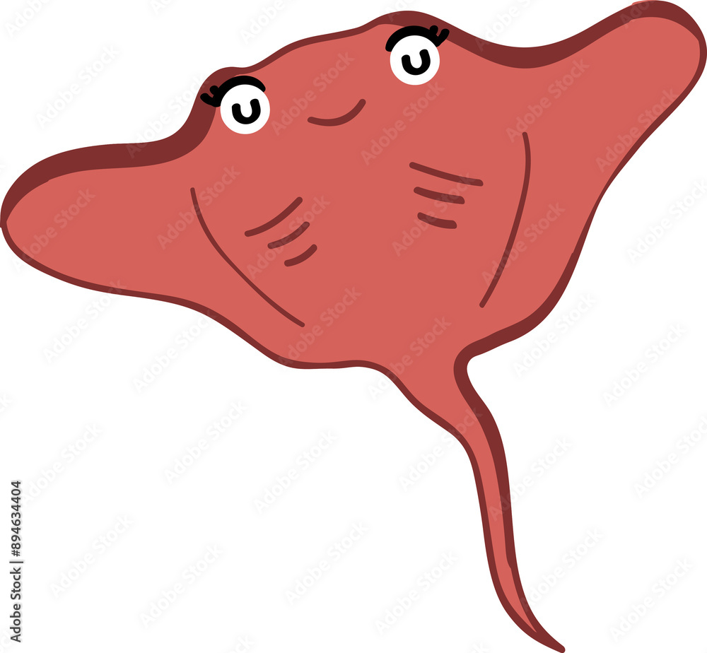 cute stingray cartoon, fish sea animal. cute stingray cartoon, fish sea animal.