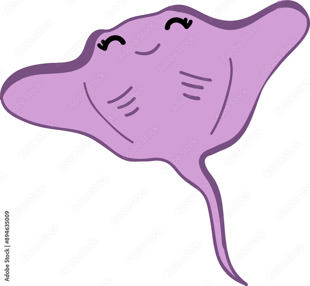 cute stingray cartoon, fish sea animal. cute stingray cartoon, fish sea animal.