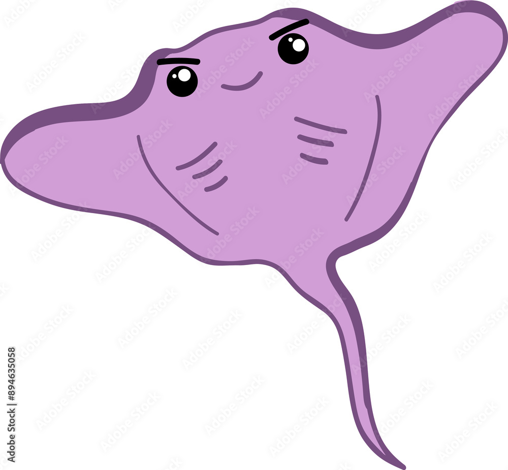 cute stingray cartoon, fish sea animal. cute stingray cartoon, fish sea animal.
