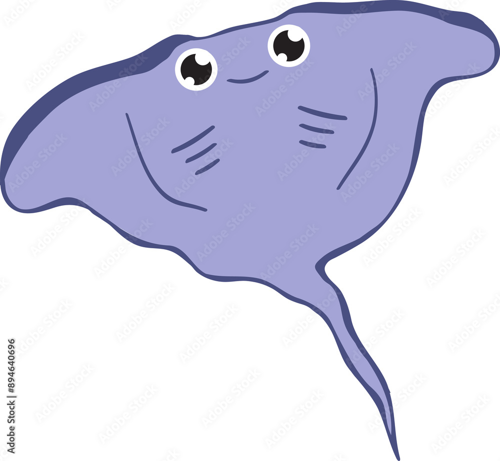 cute stingray cartoon, fish sea animal. cute stingray cartoon, fish sea animal.