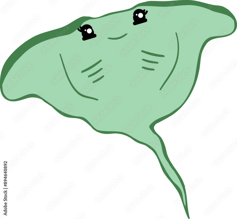 cute stingray cartoon, fish sea animal. cute stingray cartoon, fish sea animal.