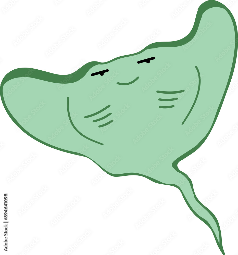 cute stingray cartoon, fish sea animal. cute stingray cartoon, fish sea animal.