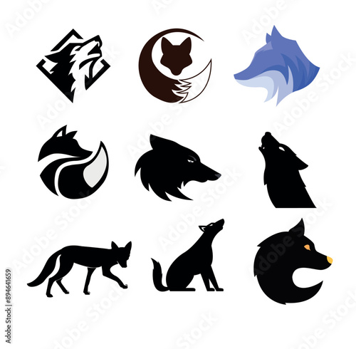 Set of Fox Logos Vector Illustration EPS 10