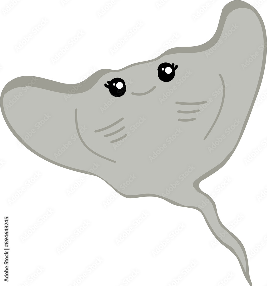 cute stingray cartoon, fish sea animal. cute stingray cartoon, fish sea animal.
