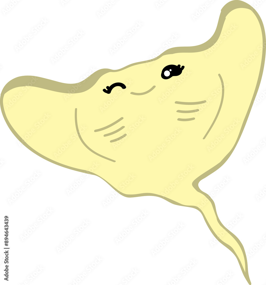 cute stingray cartoon, fish sea animal. cute stingray cartoon, fish sea animal.