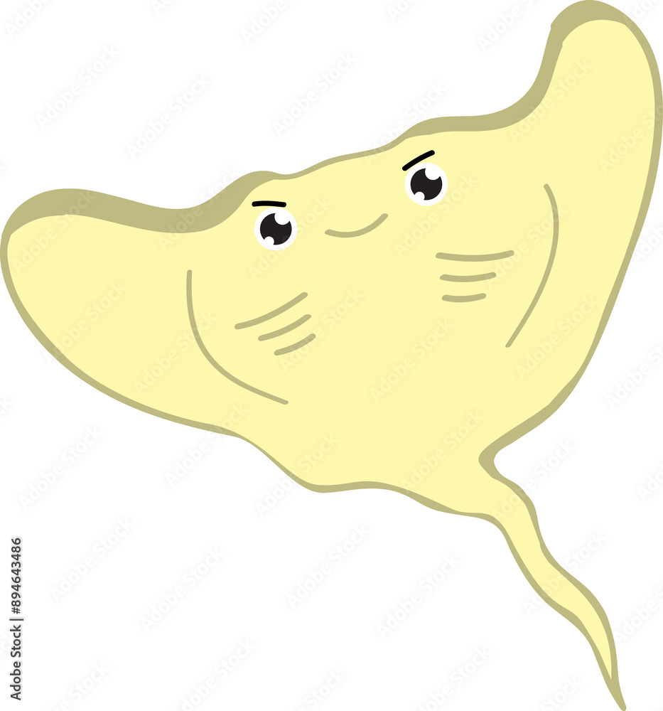 cute stingray cartoon, fish sea animal. cute stingray cartoon, fish sea animal.