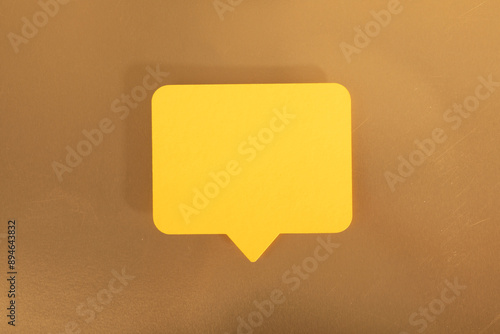 Blank Yellow Speech Bubble ...