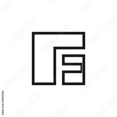 Letter F logo design vector with universal form and creative idea