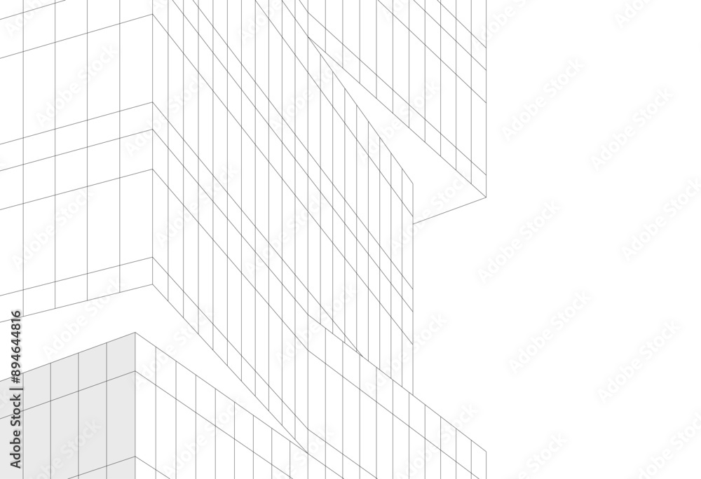Modern architecture building 3d illustration Modern architecture building 3d illustration