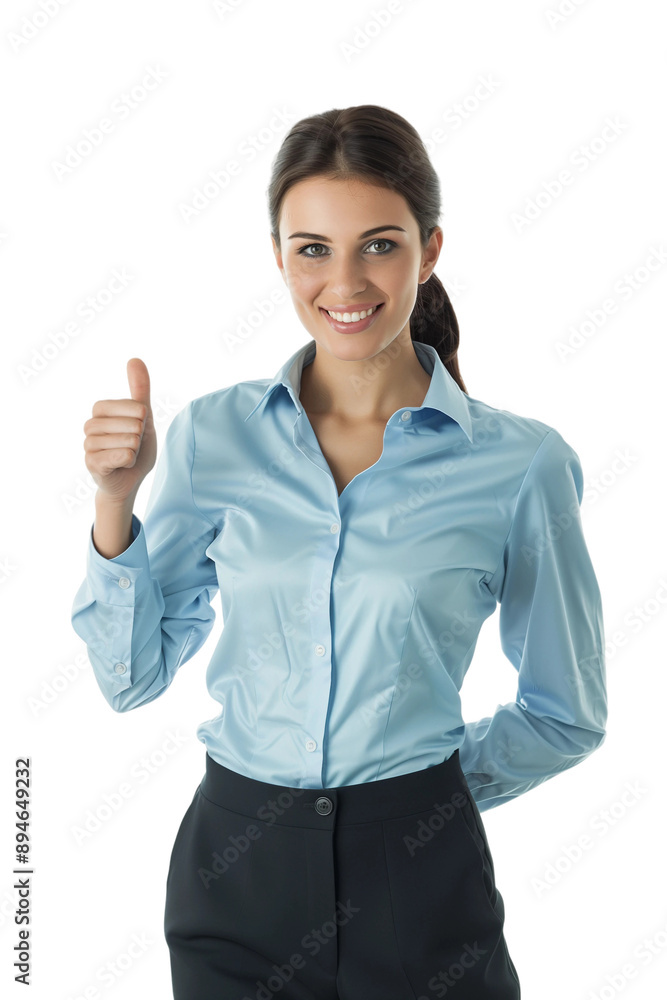 Business woman smiling and showing thumbs up,business approval,transparent background,PNG,clipart. Business woman smiling and showing thumbs up,business approval,transparent background,PNG,clipart.