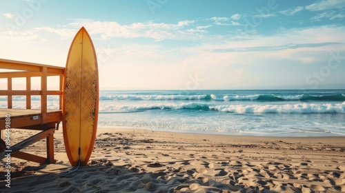 Surfboard on the Beach.