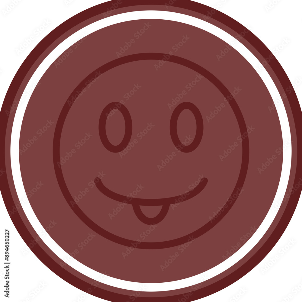 emoji tongue out Vector Line Double Circle Maroon emoji tongue out Vector Line Double Circle Maroon