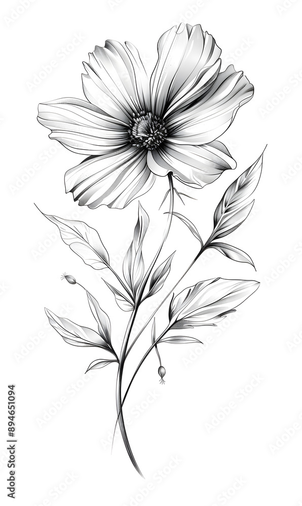 2D flower and leaf cards in various styles 2D flower and leaf cards in various styles
