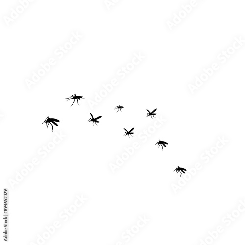 group flying mosquitoes
