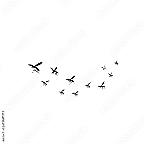 group flying mosquitoes