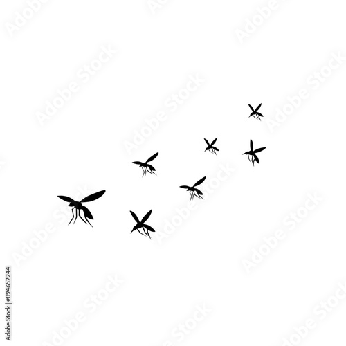 group flying mosquitoes