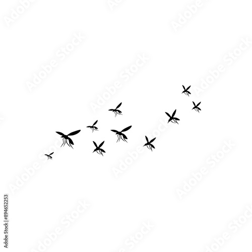 group flying mosquitoes