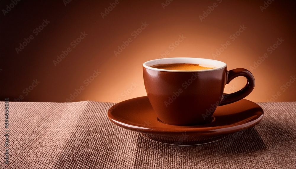 Obraz premium cup of coffee on wooden table