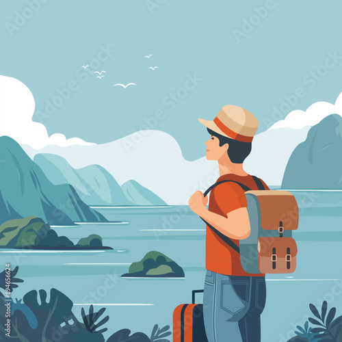 Tourism Travel Tourist Wild nature Summer Sea view