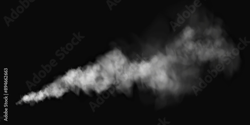 Fog or smoke, white smog clouds on floor, isolated transparent special effect. Vector illustration, morning fog over land or water surface, magic haze.	