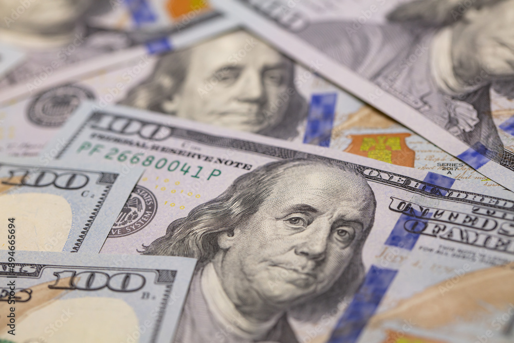 US 100 dollar banknotes background US 100 dollar banknotes background