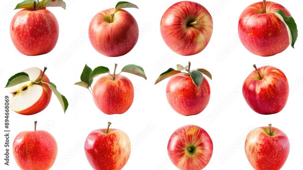 Red Apples Isolated on White Background Red Apples Isolated on White Background