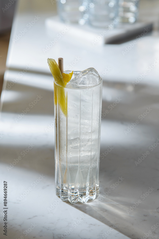 Elderflower iced summer drink. Bar cocktail. Summer drink. Elderflower iced summer drink. Bar cocktail. Summer drink.