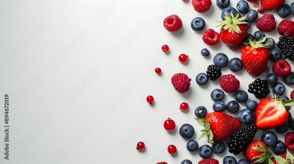 berries on a white background berries on a white background