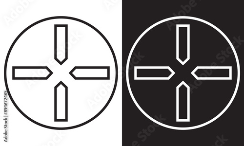Crosshair icon.  Vector illustration. EPS 10