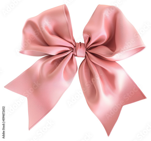 Elegant pink satin bow