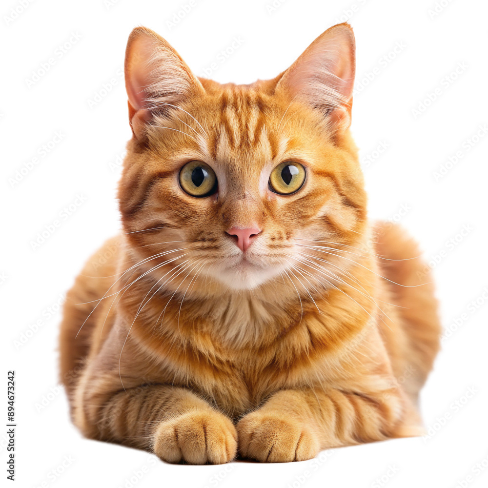 The Inquisitive Gaze A regal ginger tabby cat stares directly at the viewer with piercing golden eyes, its sleek orange fur and attentive posture radiating feline charm. The Inquisitive Gaze A regal ginger tabby cat stares directly at the viewer with piercing golden eyes, its sleek orange fur and attentive posture radiating feline charm.