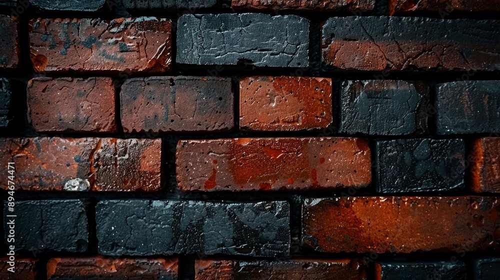 Dirty Brick Walls With Black Stains, Adding A Gritty Urban Feel Dirty Brick Walls With Black Stains, Adding A Gritty Urban Feel