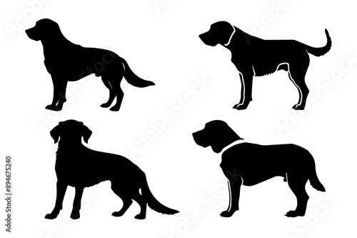 犬のシルエット アイコンセット 2