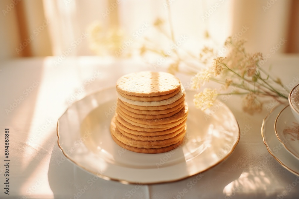 Stack of pancakes with sunlight. Stack of pancakes with sunlight.