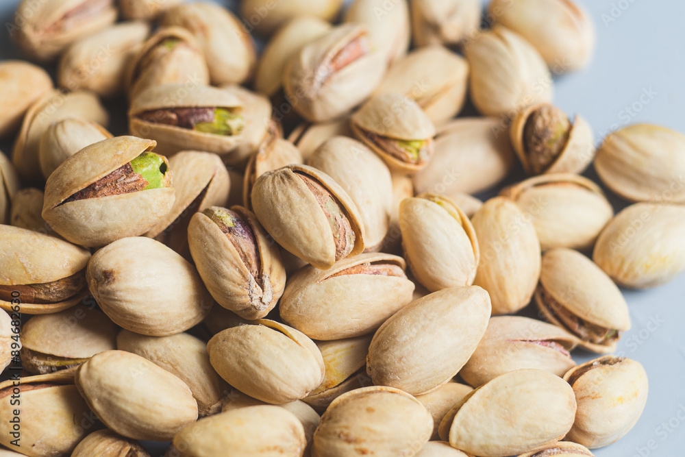 Salted pistachios close-up. Pistachios macro Salted pistachios close-up. Pistachios macro