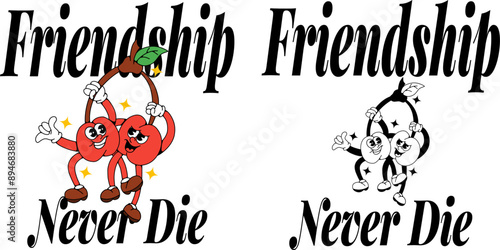 Double Cherries,A Symbol of Enduring Friendship Their cheerful red hues and plump, juicy forms exude an aura of joy and togetherness, as if whispering tales of shared laughter and heartwarming
