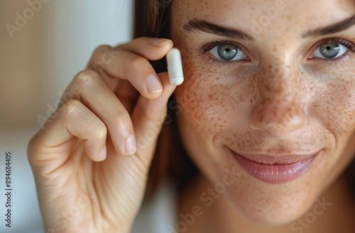 Close-Up of Woman's Eye With Freckles
