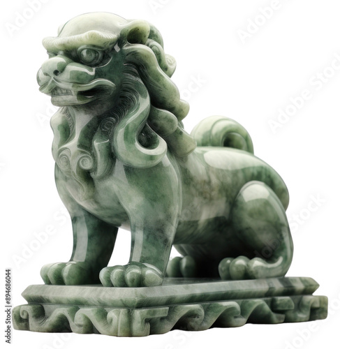Wallpaper Mural PNG Elegant jade lion statue art Torontodigital.ca