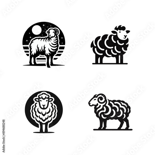 Goat Lamb logo icon design illustration